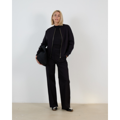 'S Max Mara  Giacca Vest in Jersey Scuba met Rits Zwart