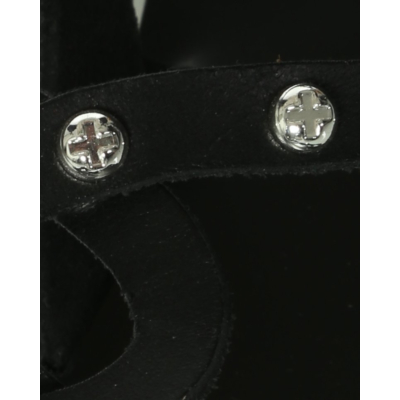 Ancient Greek Sandals Schinousa Rivets Black