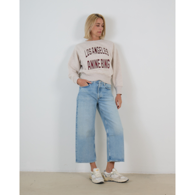 Anine Bing Harry Shrunken Sweater LA Beige