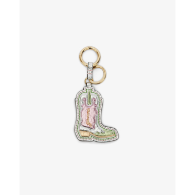 Ganni Western Boot Sleutelhanger In Metallic Multicolor