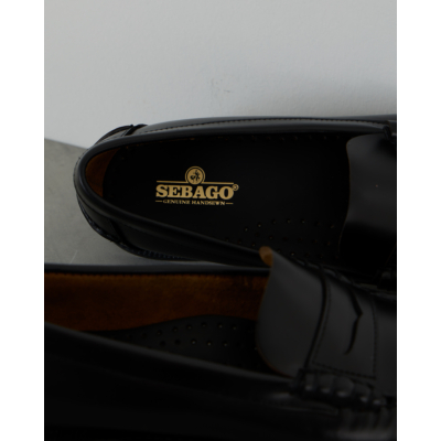 Sebago Classic Dan Leren Moccasin Loafer Zwart