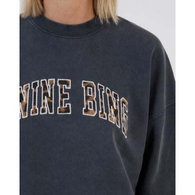 Anine Bing Miles Leopard Print Sweater Zwart