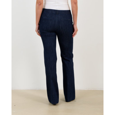 Luisa Cerano Pantalon denim pinstripe