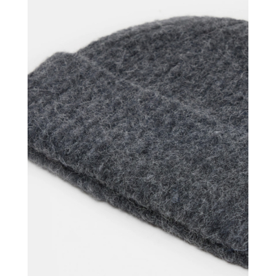 Closed Wool Blend Hat Dark Grey