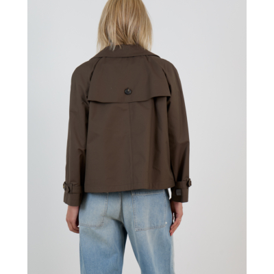 'S Max Mara  Korte Waterafstotende Twill Trenchcoat Groen