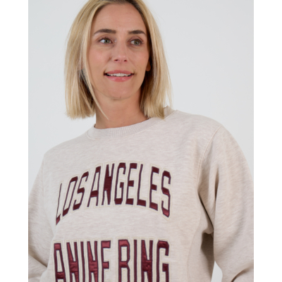 Anine Bing Harry Shrunken Sweater LA Beige