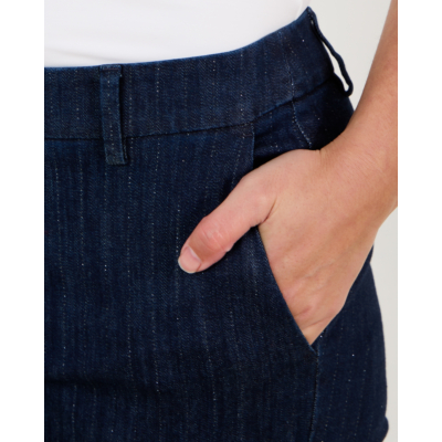 Luisa Cerano Pantalon denim pinstripe