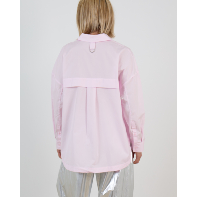 Tibi Gabe Overshirt Blouse Roze
