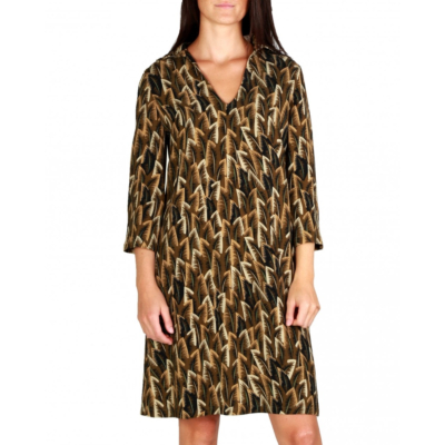 Siyu dress long sleeve khaki green