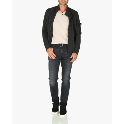 Stone Island Wool cardigan dark gray