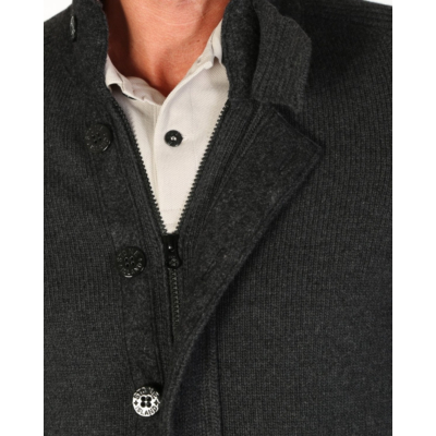 Stone Island Wool cardigan dark gray