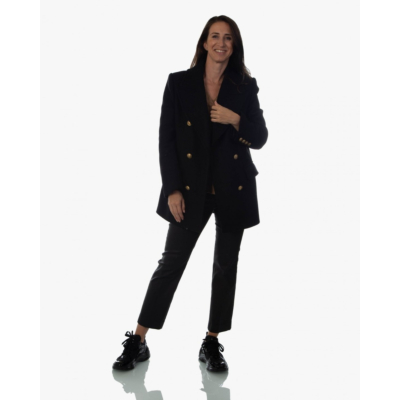 Drykorn  Short black coat with gold buttons