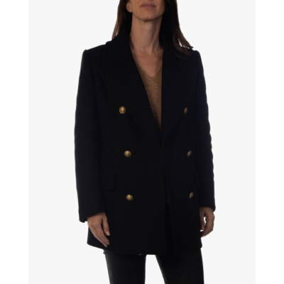 Drykorn  Short black coat with gold buttons