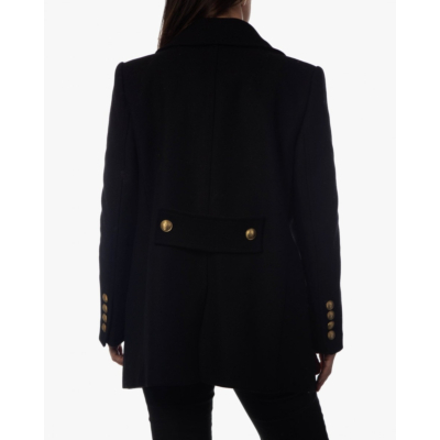 Drykorn  Short black coat with gold buttons