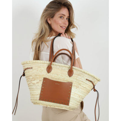 Cadix Basket Bag Natural/Cognac