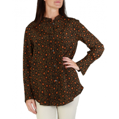 Aspesi Silk Shirt Military Mottle