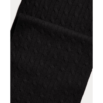 Ralph Lauren Cable Knit Shawl Black