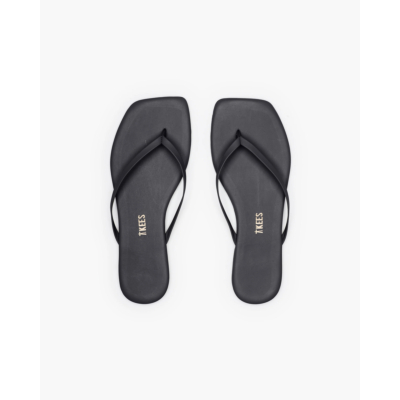 Tkees Square Toe Lily Flip Flop Black