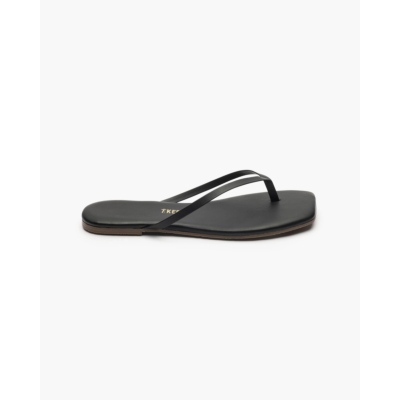 Tkees Square Toe Lily Flip Flop Black