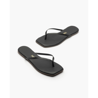 Tkees Square Toe Lily Flip Flop Black